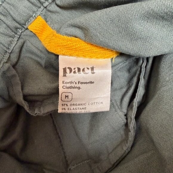 Pact Womens Organic Daily Twill Drawstring Pull On Utility Pants Size M Green - Picture 12 of 13